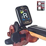 Professional Violin Viola Tuner with Colorful LCD Display and Easy Clip-On Control