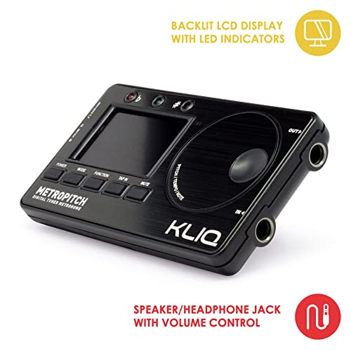 KLIQ MetroPitch Simple Metronome Tuner (Black)