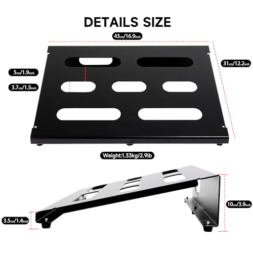 U Series Ultrathin Aluminum Guitar Pedal Board with Carry Bag