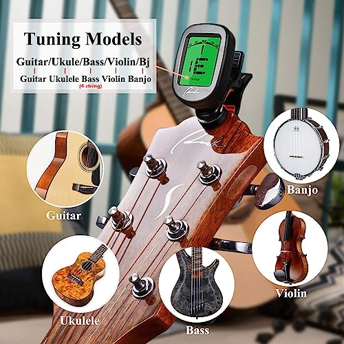Ranch Clip-On Guitar Tuner - Acoustic/Electric, Ukulele, Violin, Bass, Banjo
