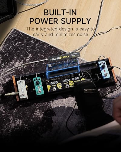Donner Guitar Pedal Board with Power Supply: Compact Aluminium Alloy Peddler for Musicians