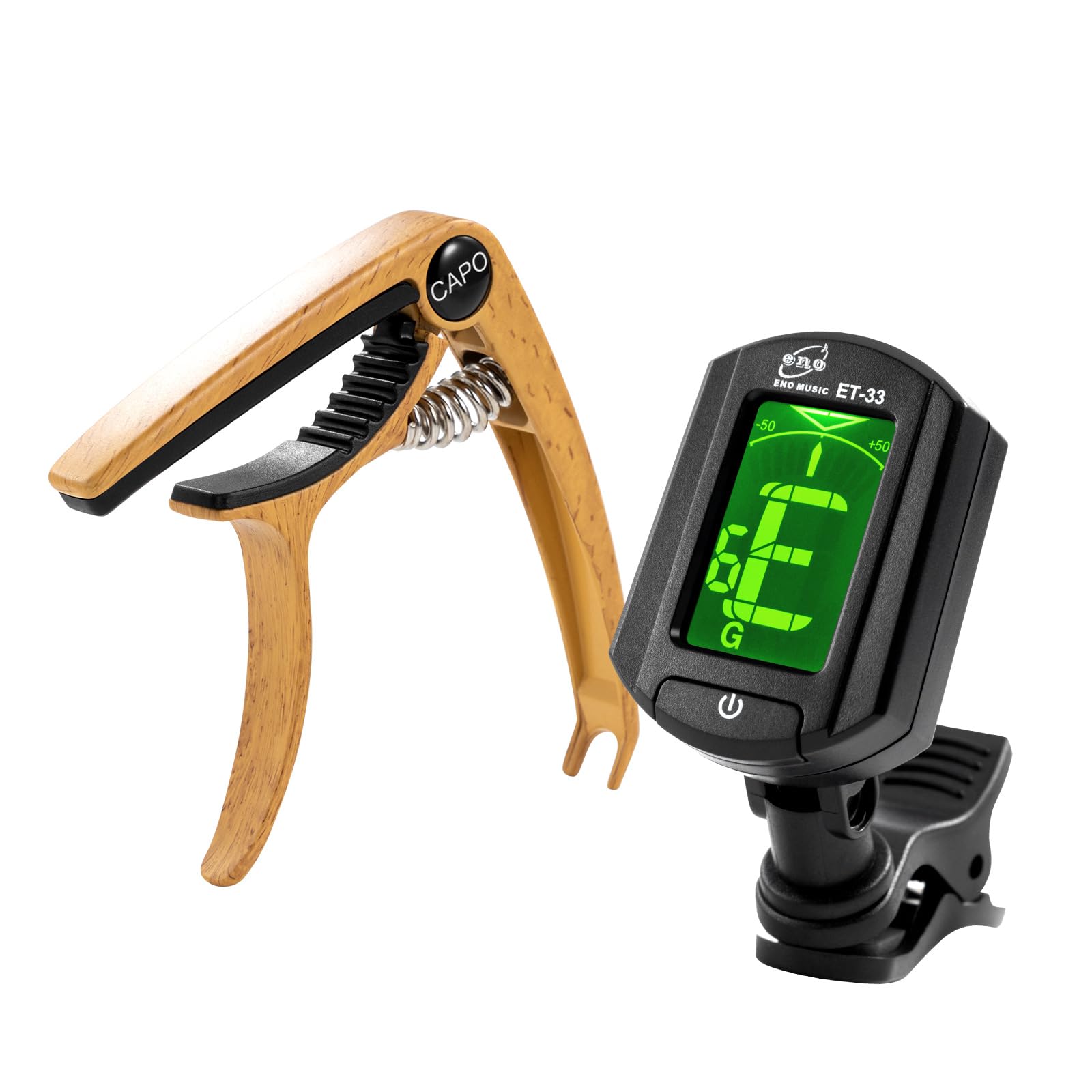 Classic Guitar Tuner and Capo Kit for Acoustic and Bass
