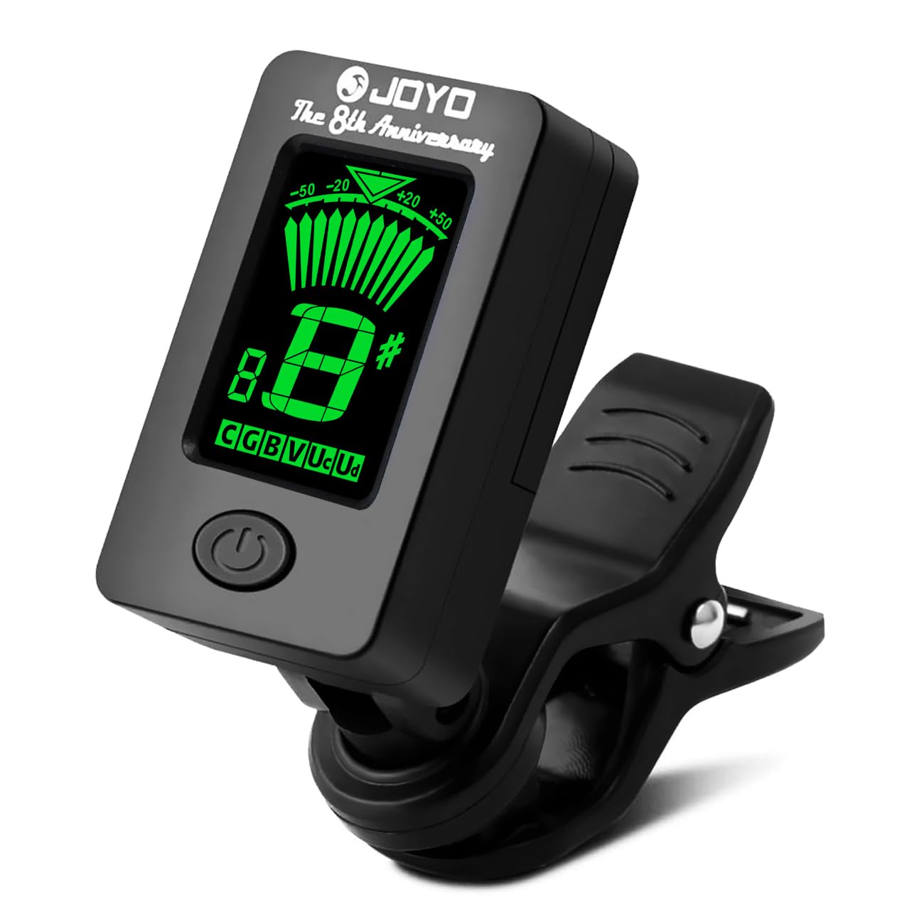 Black Clip-on Digital Guitar Tuner for Multiple Instruments