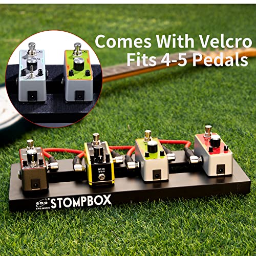 ENO Music Compact Pedal Board for Guitar Effects: 14-Size with Pedals, Tape & Cable Tie