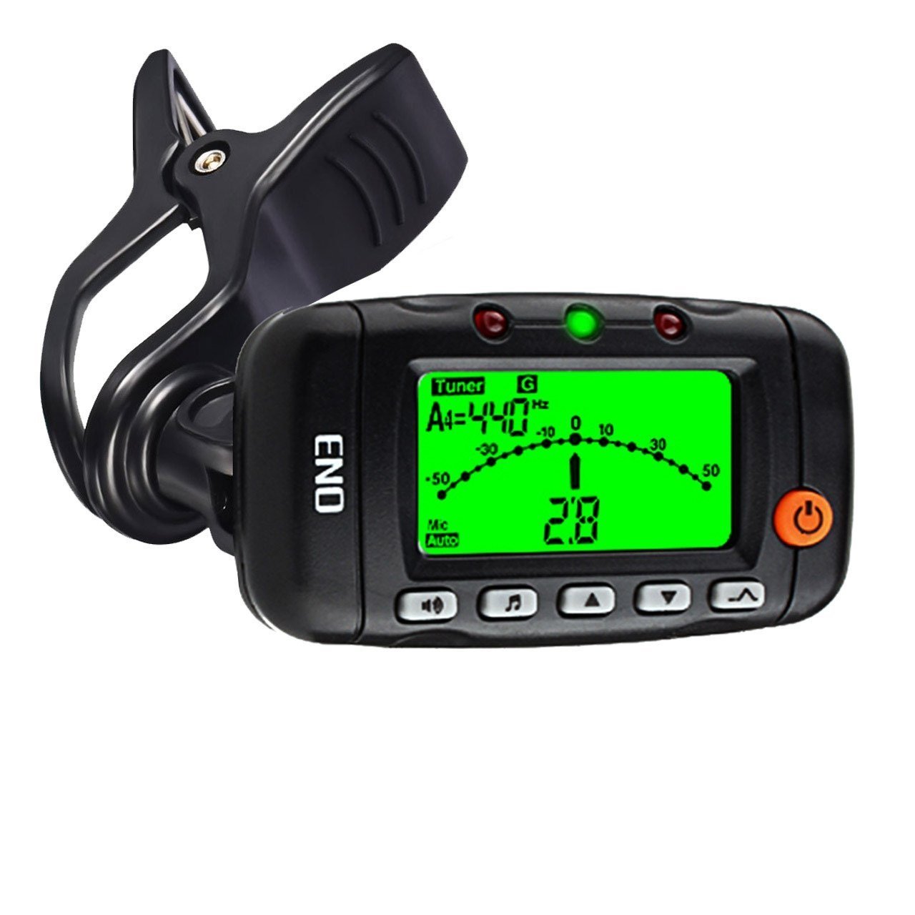 Black 3-in-1 Tuner, Metronome & Tone Generator for String Instruments