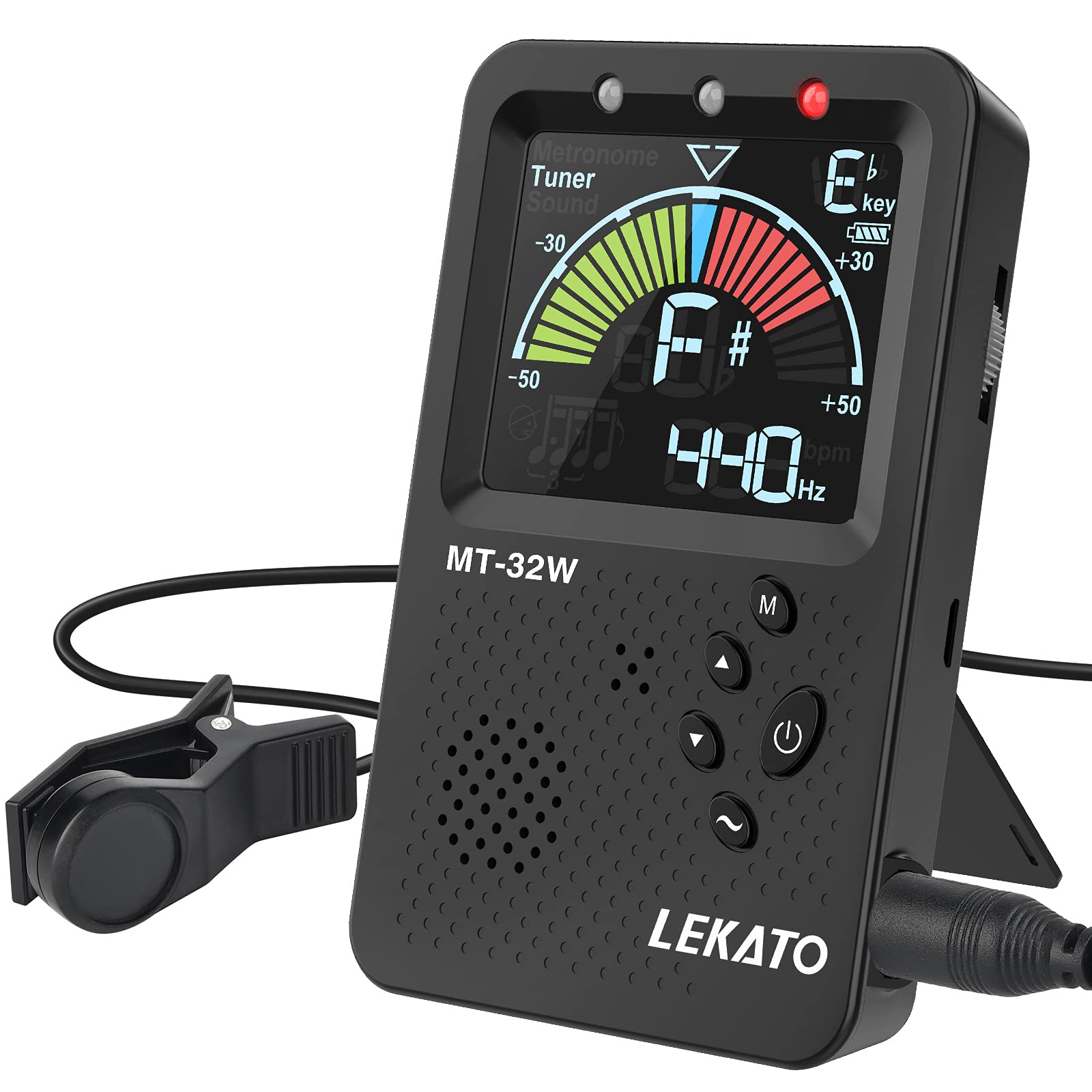 LEKATO Rechargeable 3-in-1 Metronome Tuner for All Instruments