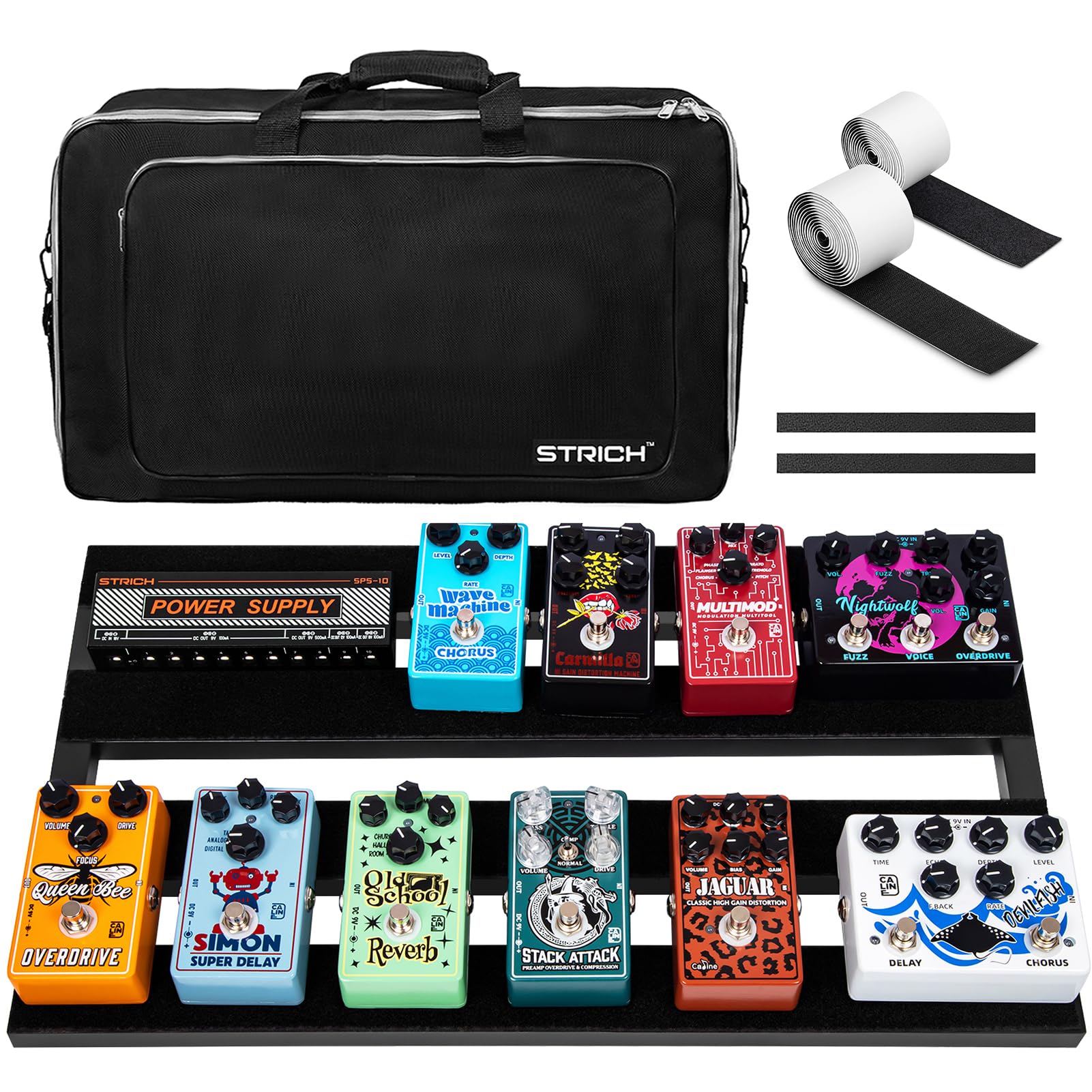Standard 22 Angled Lightweight Aluminum Guitar Pedalboard with Carry Bag
